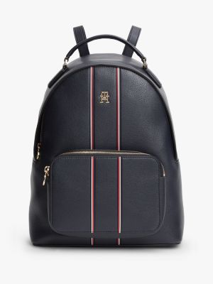 blue signature pebble grain dome backpack for women tommy hilfiger