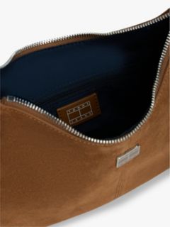 Suede Slouch Shoulder Bag — Brown 4