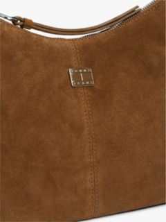 Suede Slouch Shoulder Bag — Brown 5