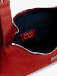 Suede Slouch Shoulder Bag — Red 4