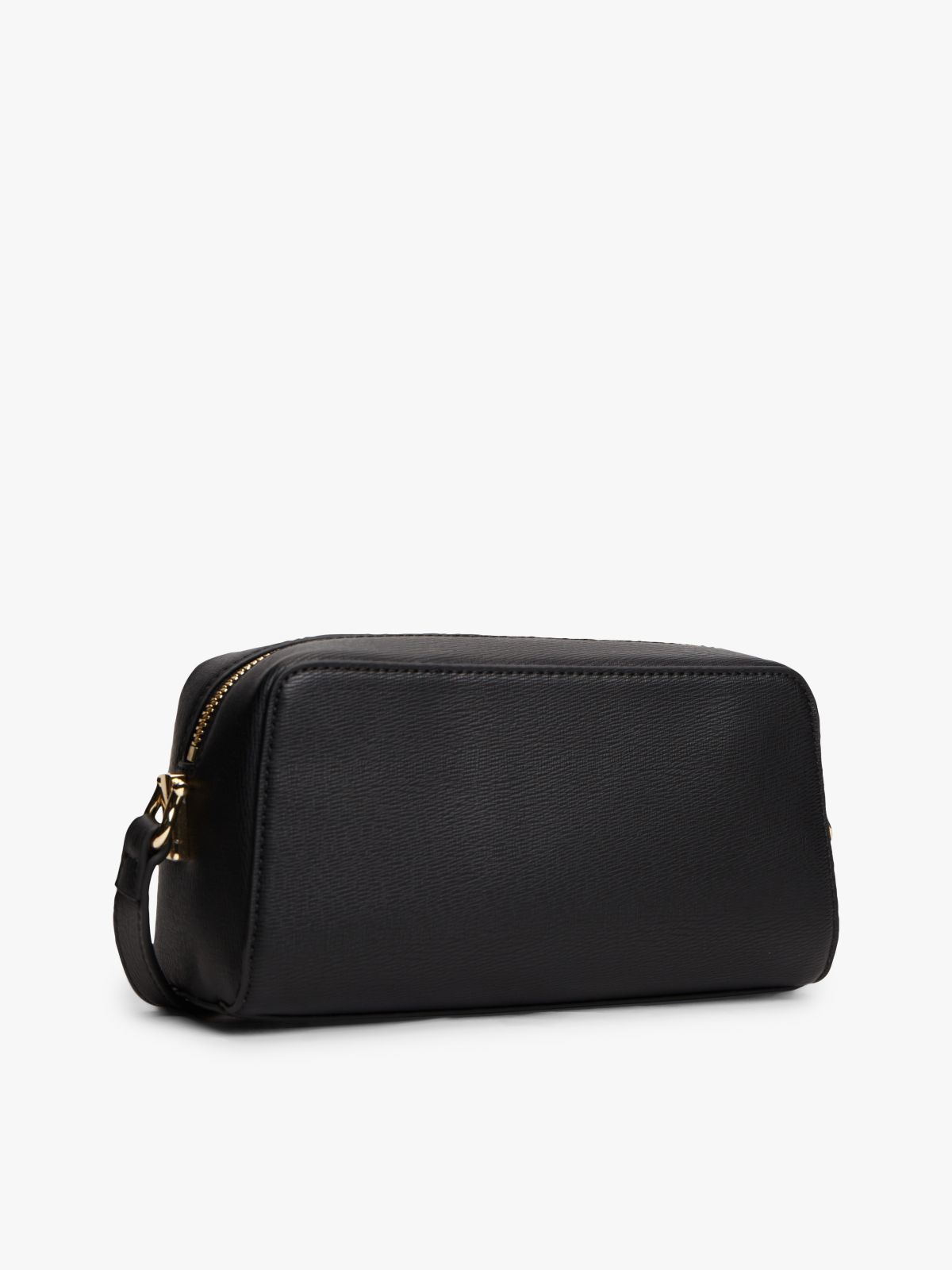TH Monogram Textured Crossbody Camera Bag — Black