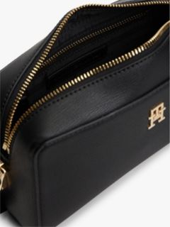 TH Monogram Textured Crossbody Camera Bag — Black 4