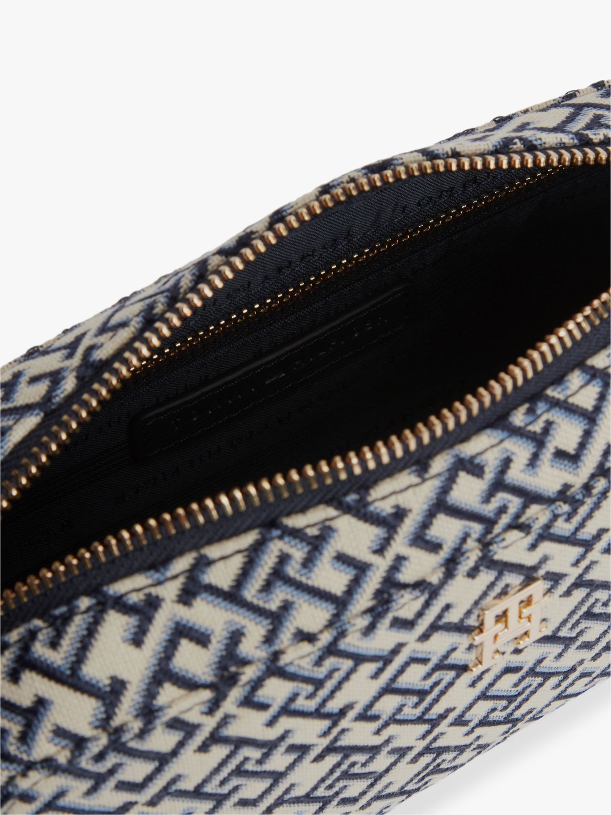 TH Monogram Jacquard Crossbody Camera Bag — Blue