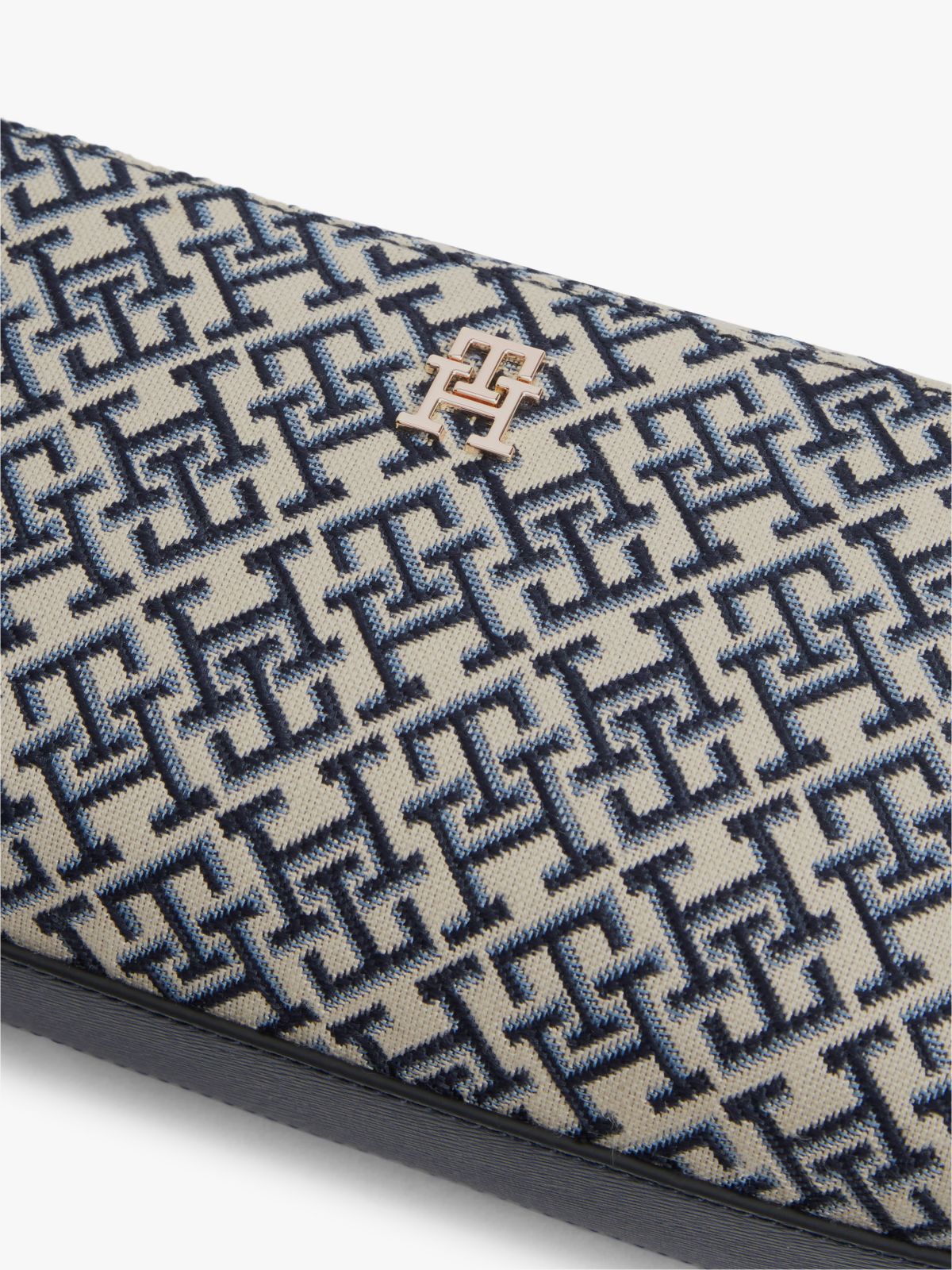 TH Monogram Jacquard Crossbody Camera Bag — Blue