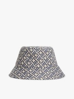 TH Monogram Jacquard Bucket Hat — Blue 2