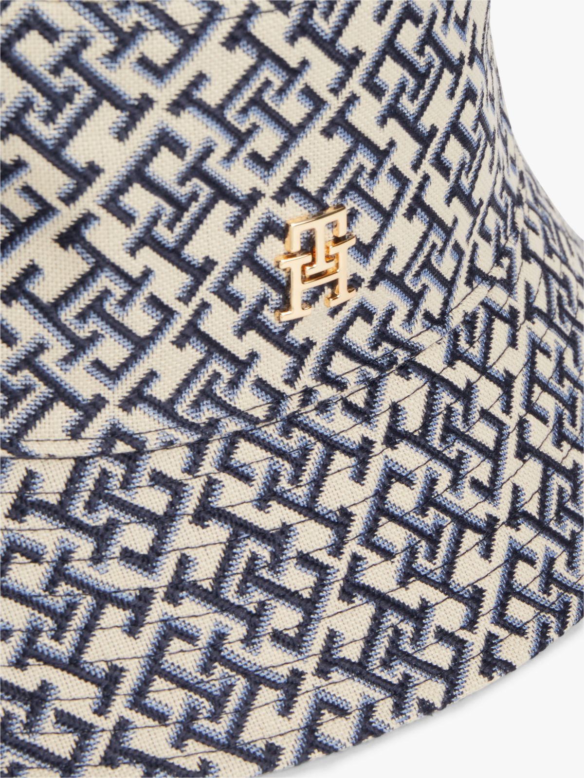 TH Monogram Jacquard Bucket Hat — Blue