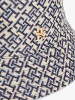TH Monogram Jacquard Bucket Hat — Blue 3
