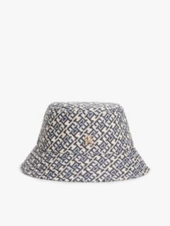 TH Monogram Jacquard Bucket Hat — Blue 1