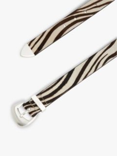 Zebra Print Abstract Buckle Belt — Multi 2