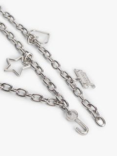 Logo Multi Charm Chain Belt — Grey 2