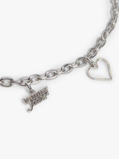 Logo Multi Charm Chain Belt — Grey 3