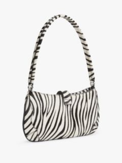Zebra Print Abstract Buckle Shoulder Bag — Multi 3