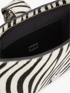 Zebra Print Abstract Buckle Shoulder Bag — Multi 4