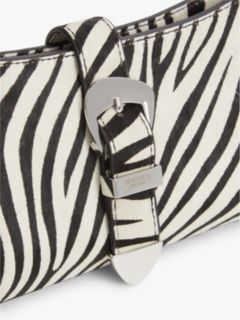 Zebra Print Abstract Buckle Shoulder Bag — Multi 5