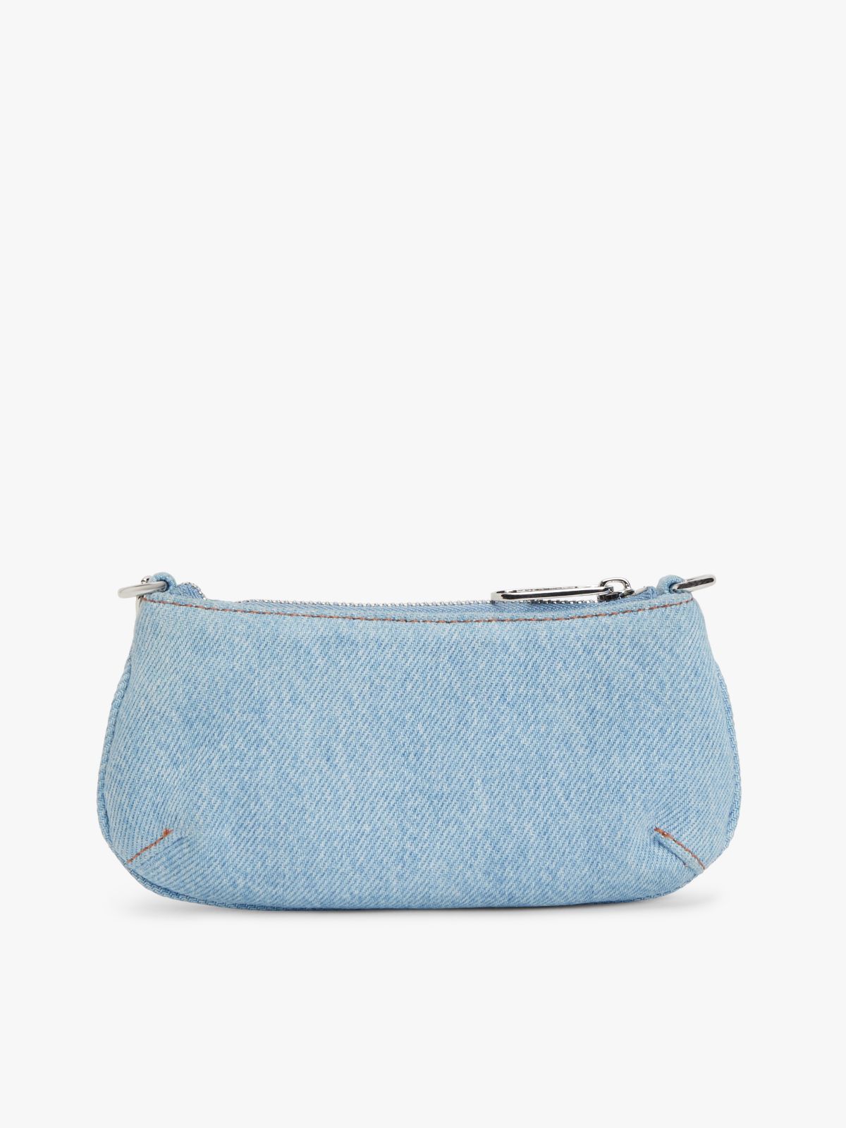 Denim Chain Strap Logo Wallet — Blue