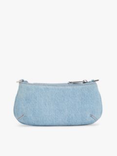 Denim Chain Strap Logo Wallet — Blue 2