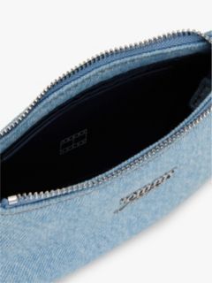 Denim Chain Strap Logo Wallet — Blue 4