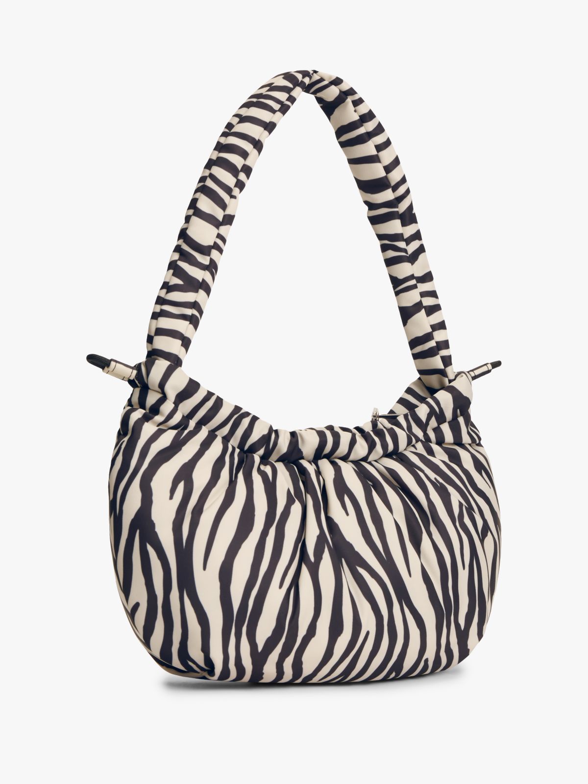Zebra Print Multi Charm Shoulder Bag — Multi