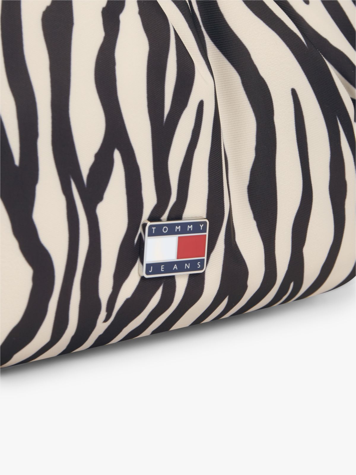 Zebra Print Multi Charm Shoulder Bag — Multi