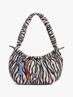 Zebra Print Multi Charm Shoulder Bag — Multi 1