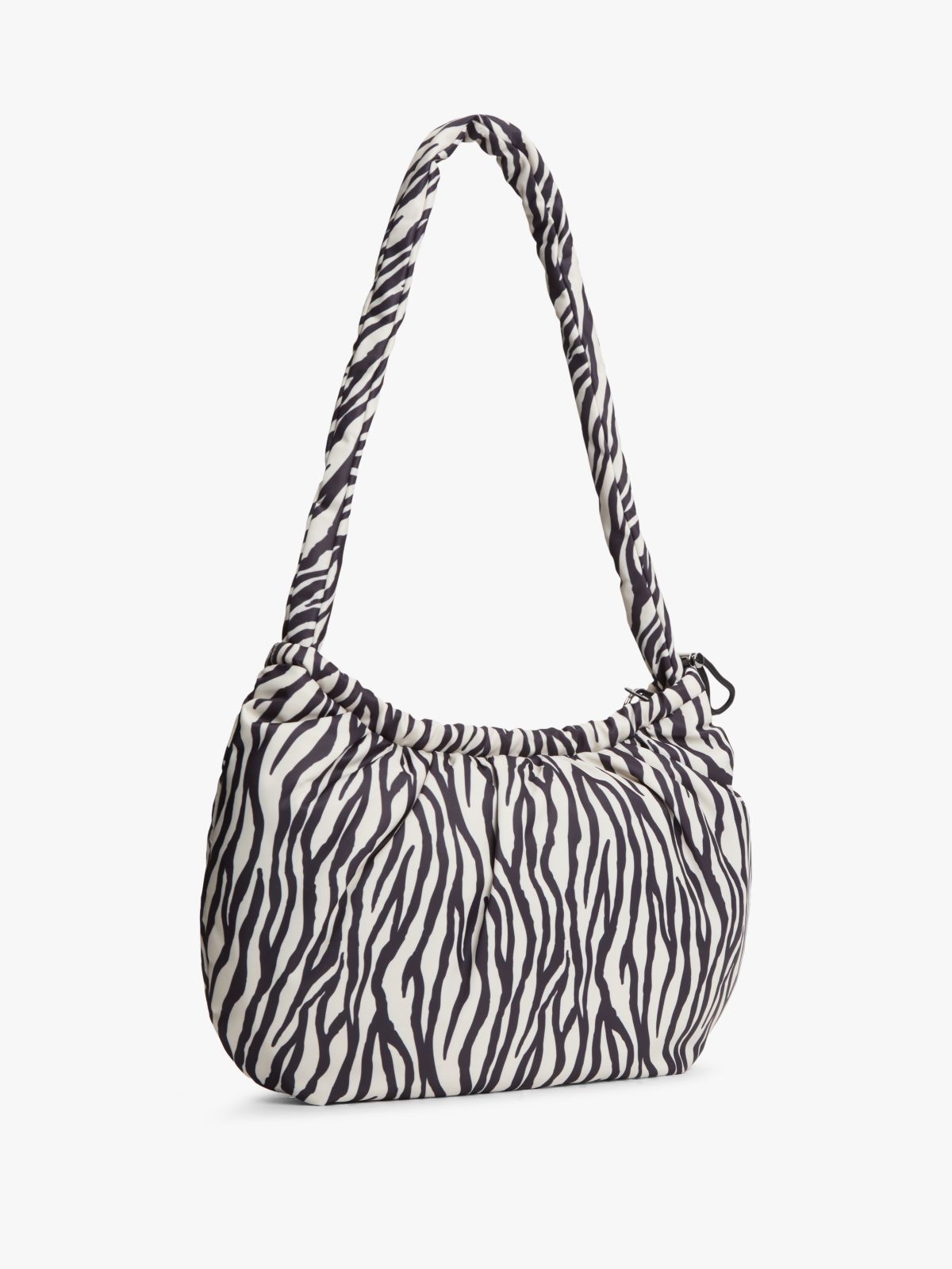 Zebra Print Multi Charm Hobo Bag — Multi