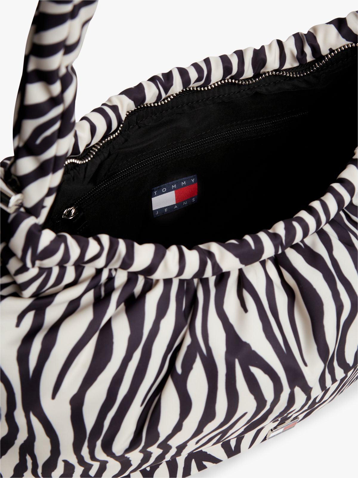 Zebra Print Multi Charm Hobo Bag — Multi