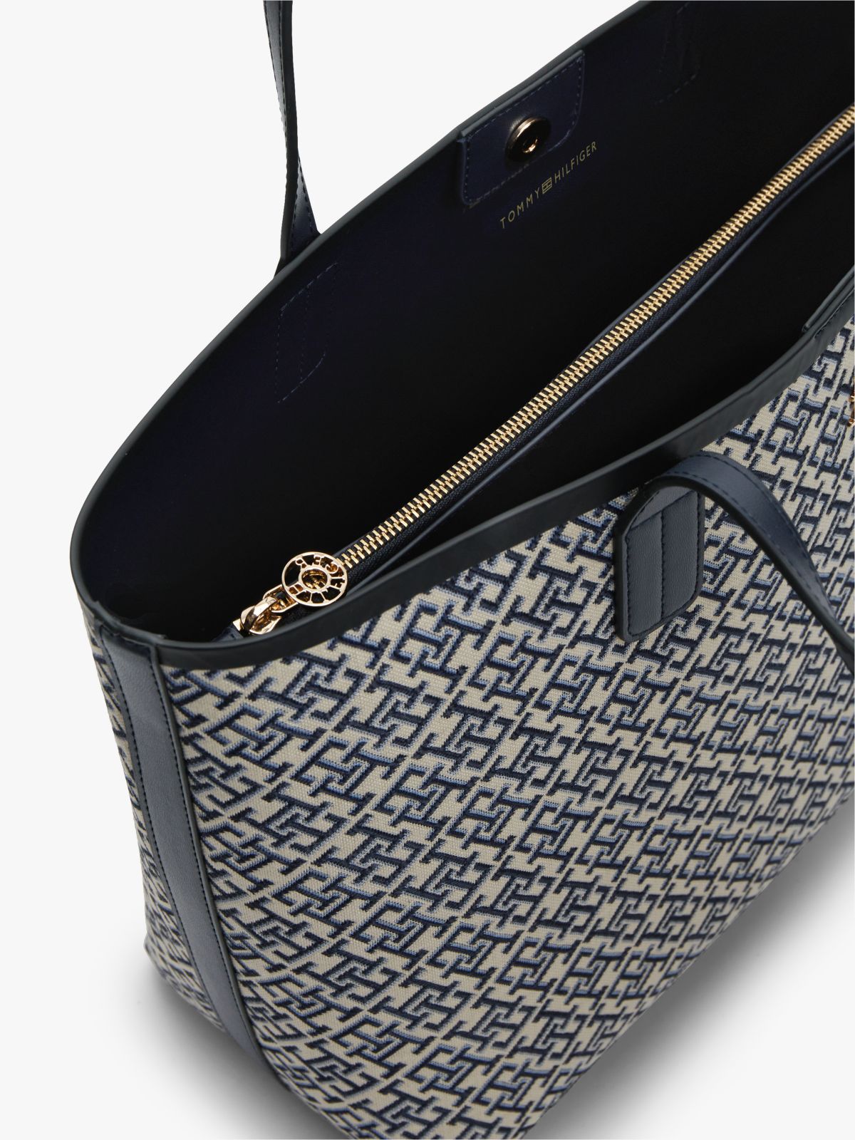 Hilfiger Icon TH Monogram Jacquard Tote Bag — Blue