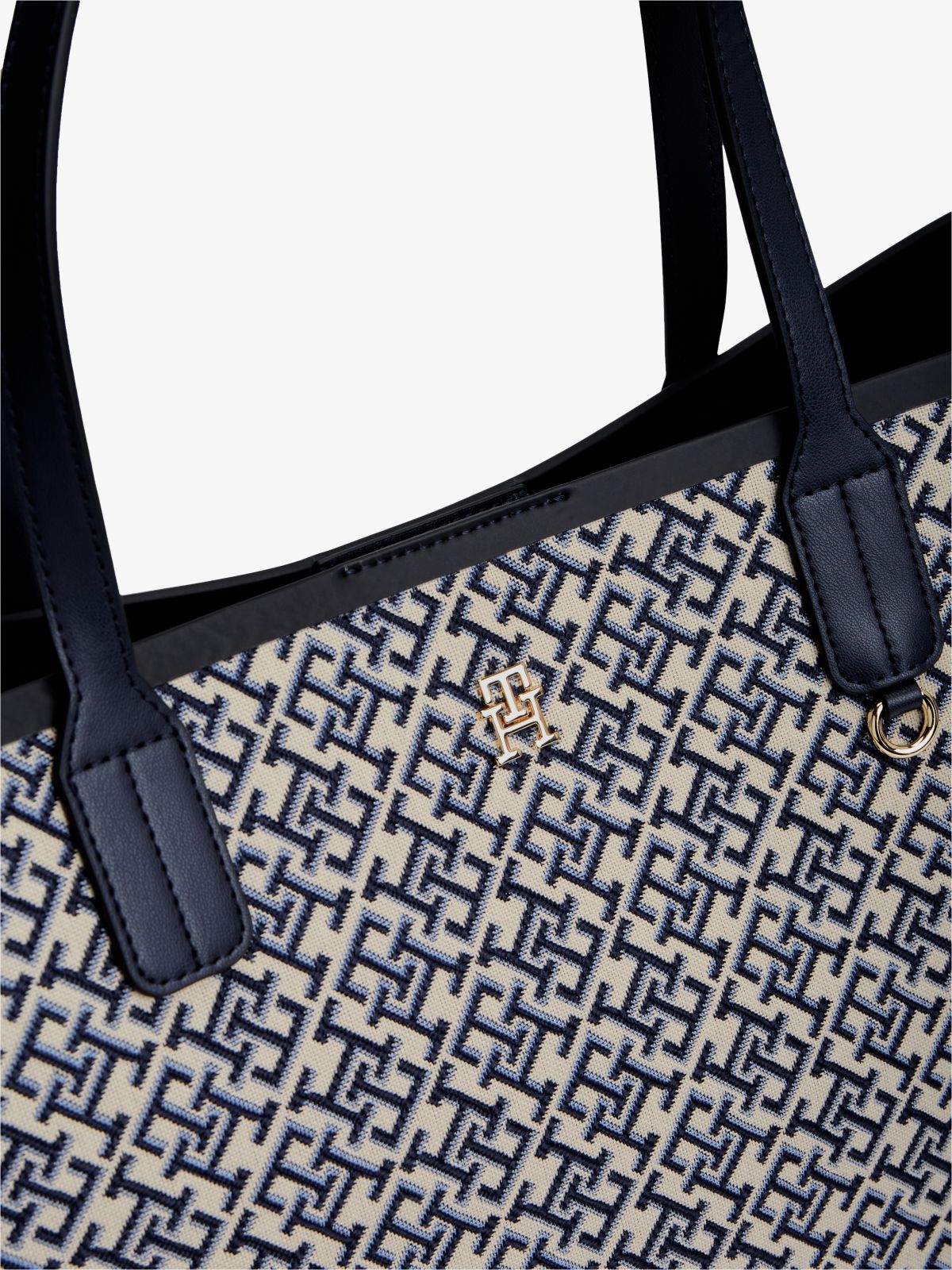 Hilfiger Icon TH Monogram Jacquard Tote Bag — Blue