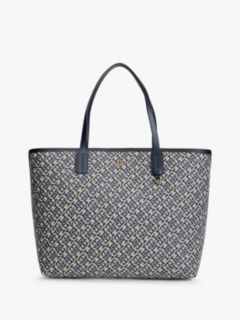 Hilfiger Icon TH Monogram Jacquard Tote Bag — Blue 1