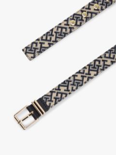Jacquard Double Keeper Square Buckle Belt — Multi 2