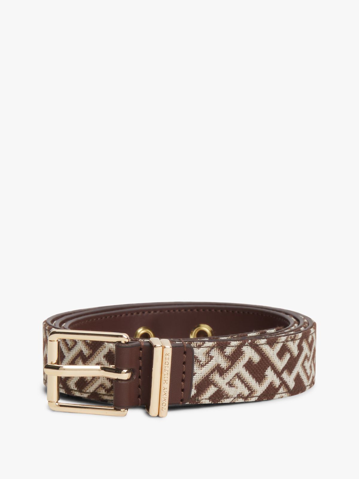 Jacquard Double Keeper Square Buckle Belt — Multi