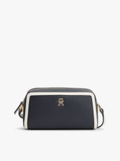 Colour-Blocked TH Monogram Crossbody Camera Bag — Blue 1