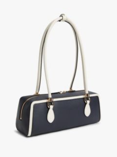 Colour-Blocked Rectangular Shoulder Bag — Blue 3