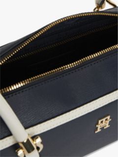 Colour-Blocked Rectangular Shoulder Bag — Blue 4