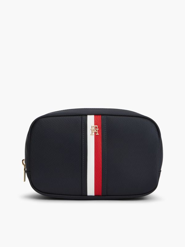 Hilfiger Icon Global Stripe Washbag — Blue