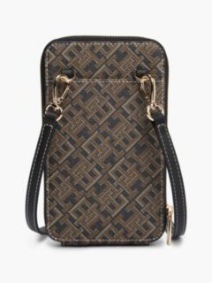 Hilfiger Icon Print Zip-Around Crossbody Pouch — Black 3