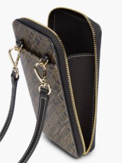 Hilfiger Icon Print Zip-Around Crossbody Pouch — Black 4