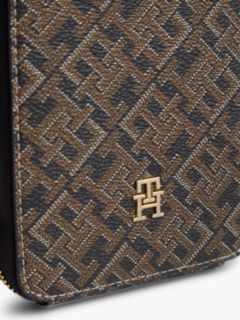 Hilfiger Icon Print Zip-Around Crossbody Pouch — Black 5