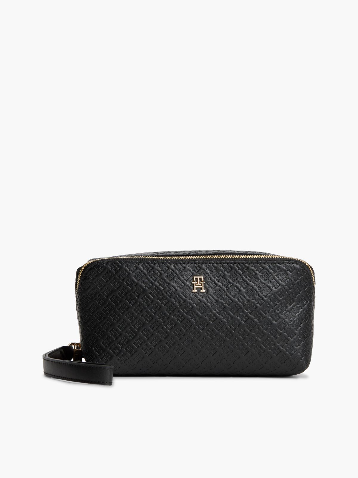 Hilfiger Icon Debossed Washbag — Black