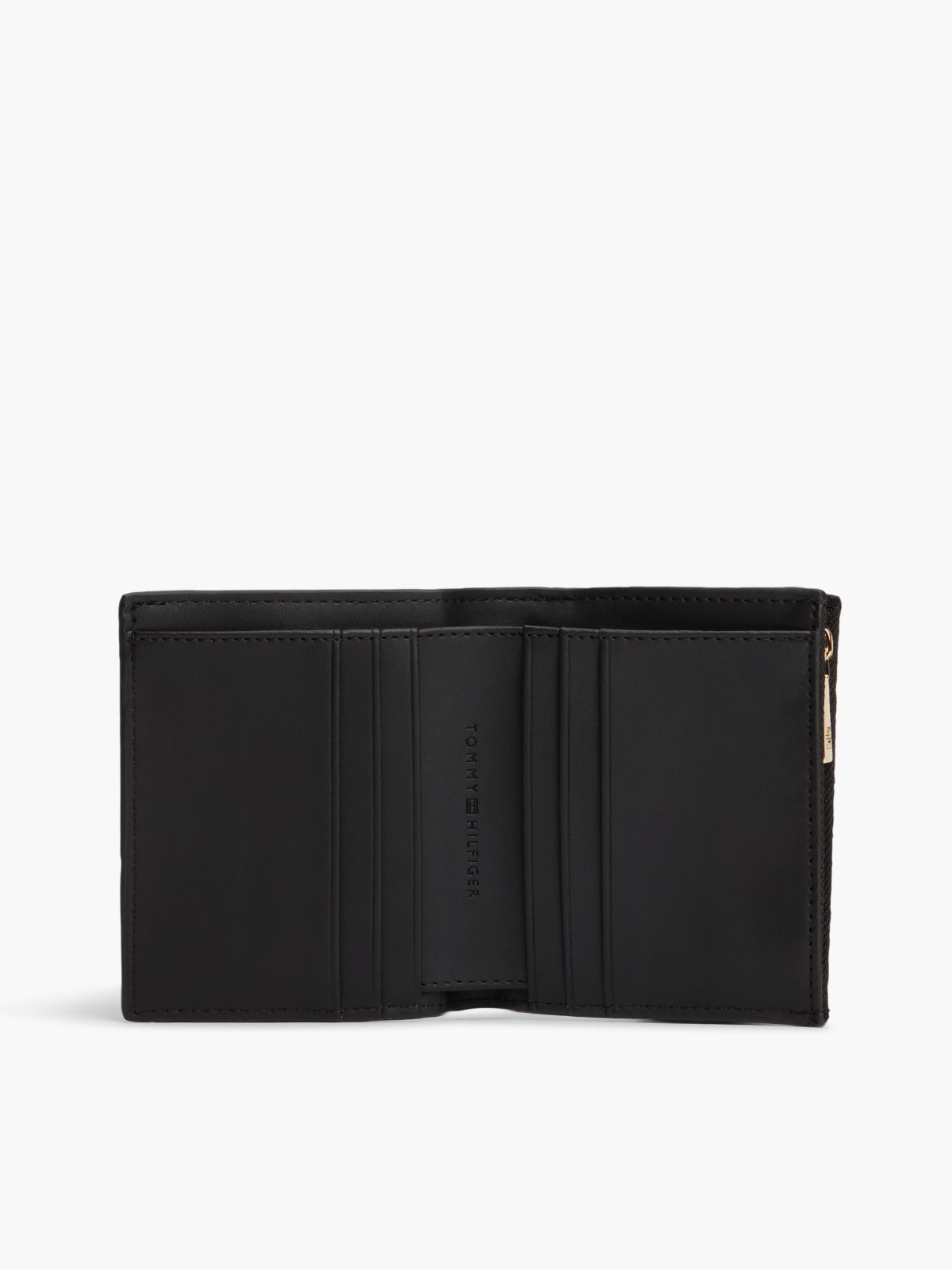 TH Monogram Plaque Bifold Wallet — Black