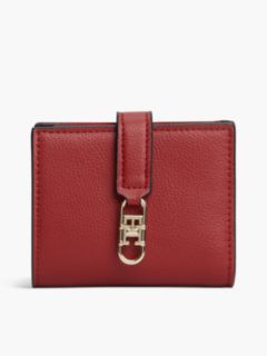 TH Monogram Plaque Bifold Wallet — Red 1