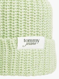 Chunky Rib-Knit Logo Beanie — Green 3