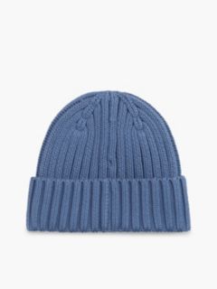Heritage Logo Rib-Knit Beanie — Blue 2