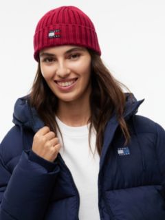 Heritage Logo Rib-Knit Beanie — Pink 4