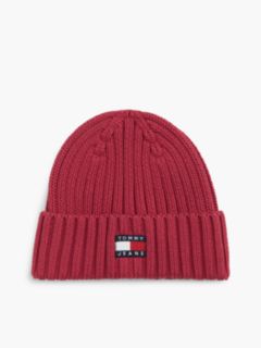 Heritage Logo Rib-Knit Beanie — Pink 1