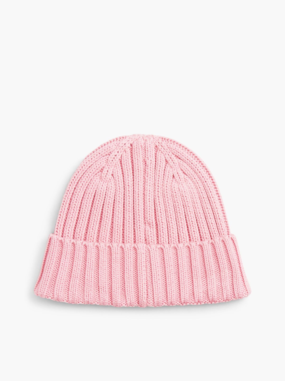 Heritage Logo Rib-Knit Beanie — Pink