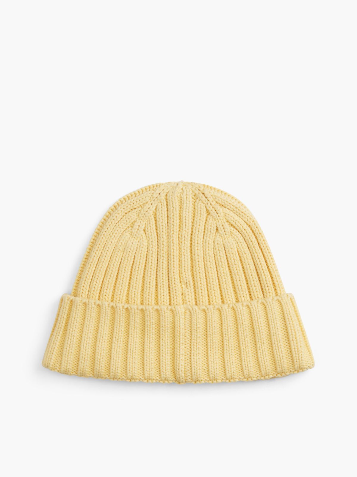 Heritage Logo Rib-Knit Beanie — Yellow