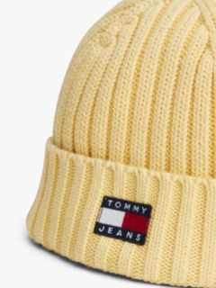 Heritage Logo Rib-Knit Beanie — Yellow 3