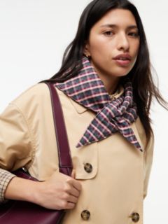Logo Label Padded Triangle Scarf — Beige 4