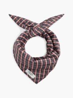 Logo Label Padded Triangle Scarf — Beige 1